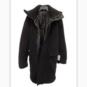 NWT Asos oversize black longline Sherpa teddy bear coat jacket sz L.